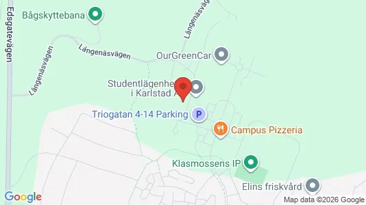 Lägenheter att hyra i Karlstad - kort over placeringen