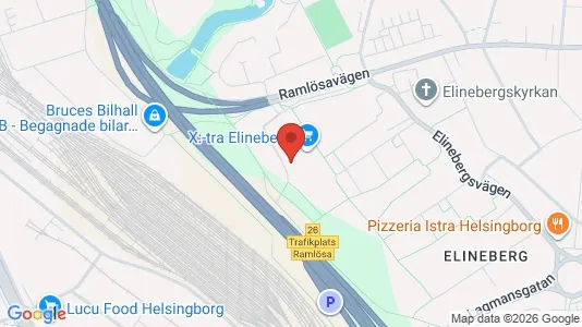 Lägenheter att hyra i Helsingborg - kort over placeringen