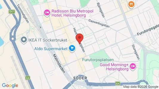 Lägenheter att hyra i Helsingborg - kort over placeringen