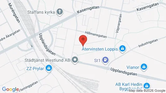 Lägenheter att hyra i Gävle - kort over placeringen