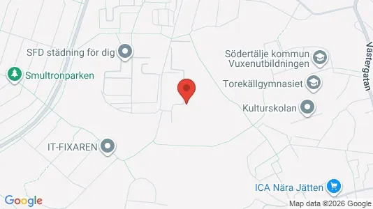Lägenheter att hyra i Södertälje - kort over placeringen