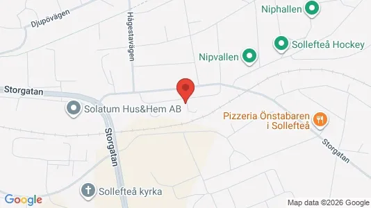 Lägenheter att hyra i Sollefteå - kort over placeringen
