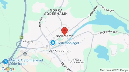 Lägenheter att hyra i Söderhamn - kort over placeringen