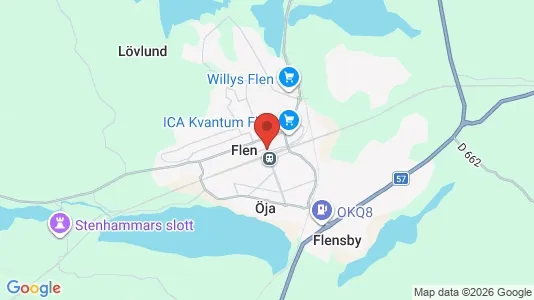 Rum att hyra i Flen - kort over placeringen