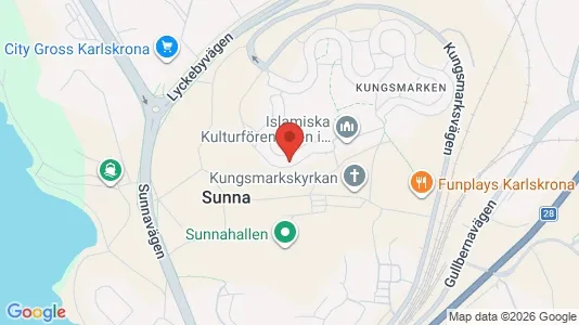 Lägenheter att hyra i Karlskrona - kort over placeringen