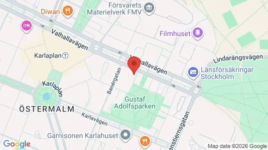 Lägenheter att hyra i Gärdet/Djurgården - kort over placeringen