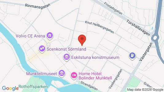 Lägenheter att hyra i Eskilstuna - kort over placeringen