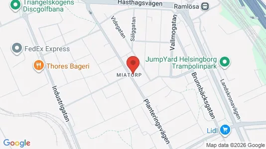 Lägenheter att hyra i Helsingborg - kort over placeringen