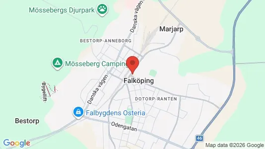 Hus att hyra i Falköping - kort over placeringen
