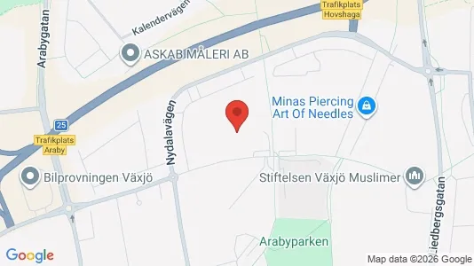 Lägenheter att hyra i Växjö - kort over placeringen