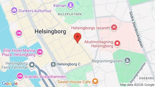 Lägenheter att hyra i Helsingborg - kort over placeringen