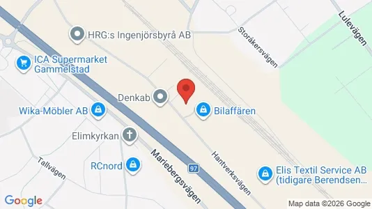 Lägenheter att hyra i Luleå - kort over placeringen
