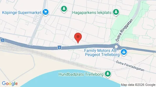 Lägenheter att hyra i Trelleborg - kort over placeringen