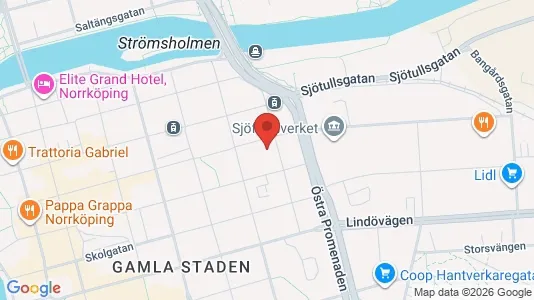 Lägenheter att hyra i Norrköping - kort over placeringen