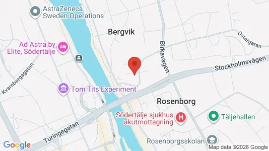 Lägenheter att hyra i Södertälje - kort over placeringen