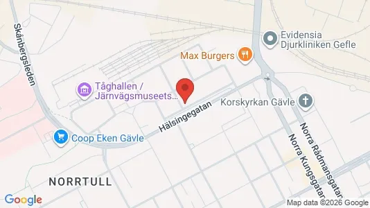 Lägenheter att hyra i Gävle - kort over placeringen