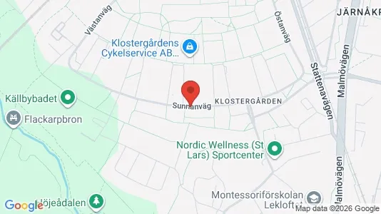 Lägenheter att hyra i Lund - kort over placeringen