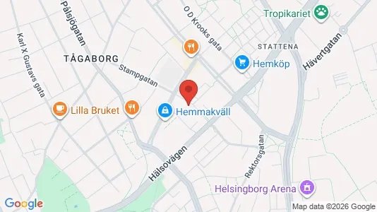 Lägenheter att hyra i Helsingborg - kort over placeringen