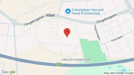 Lägenheter att hyra i Kristianstad - kort over placeringen