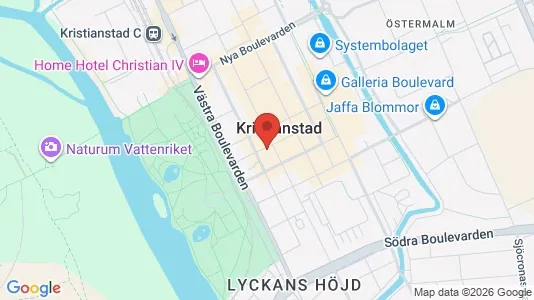 Lägenheter att hyra i Kristianstad - kort over placeringen