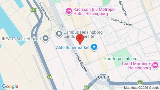 Lägenheter att hyra i Helsingborg - kort over placeringen