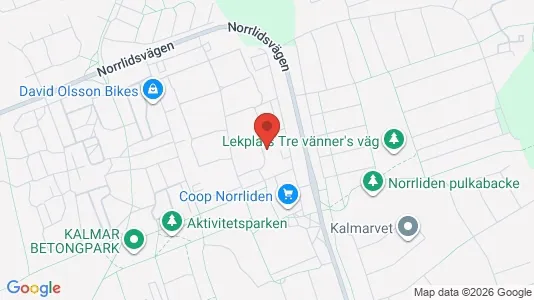 Lägenheter att hyra i Kalmar - kort over placeringen