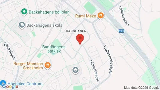 Rum att hyra i Söderort - kort over placeringen