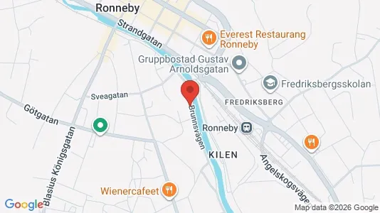 Lägenheter att hyra i Ronneby - kort over placeringen