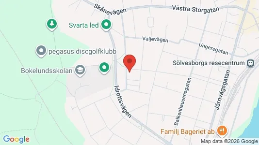 Lägenheter att hyra i Sölvesborg - kort over placeringen
