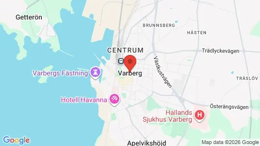 Hus att hyra i Varberg - kort over placeringen