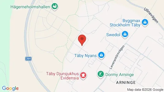 Lägenheter att hyra i Täby - kort over placeringen