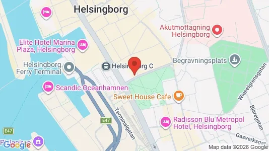 Lägenheter att hyra i Helsingborg - kort over placeringen
