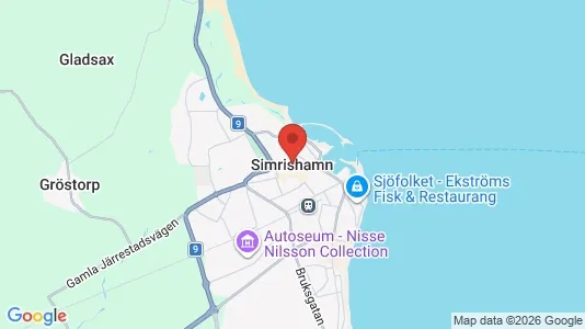 Hus att hyra i Simrishamn - kort over placeringen