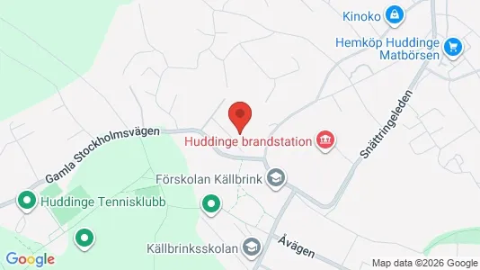 Lägenheter att hyra i Huddinge - kort over placeringen