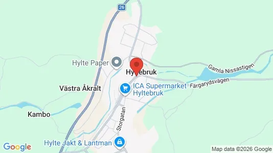 Hus att hyra i Hylte - kort over placeringen