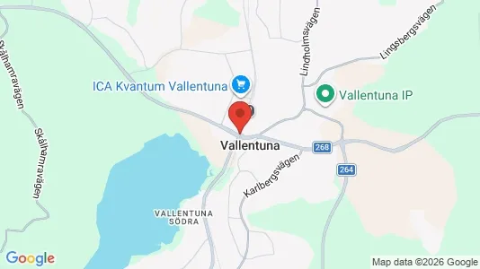 Hus att hyra i Vallentuna - kort over placeringen