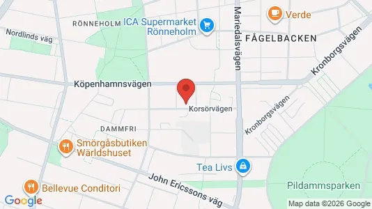 Lägenheter att hyra i Malmö Centrum - kort over placeringen