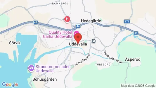 Lägenheter att hyra i Uddevalla - kort over placeringen