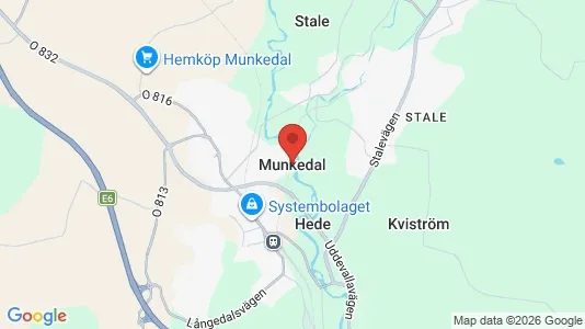 Hus att hyra i Munkedal - kort over placeringen