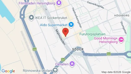 Lägenheter att hyra i Helsingborg - kort over placeringen