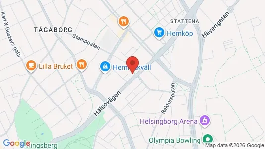 Lägenheter att hyra i Helsingborg - kort over placeringen