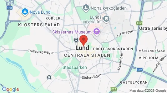 Lägenheter att hyra i Lund - kort over placeringen