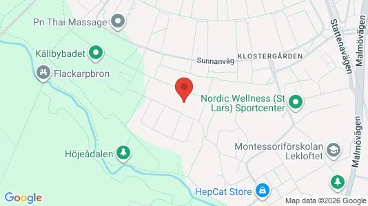 Lägenheter att hyra i Lund - kort over placeringen