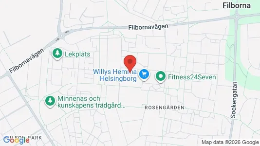 Lägenheter att hyra i Helsingborg - kort over placeringen