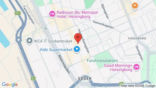 Lägenheter att hyra i Helsingborg - kort over placeringen