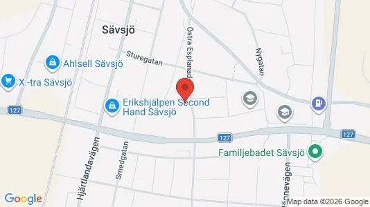 Lägenheter att hyra i Sävsjö - kort over placeringen
