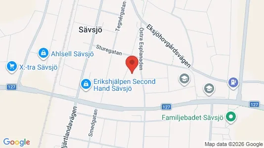 Lägenheter att hyra i Sävsjö - kort over placeringen