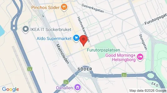 Lägenheter att hyra i Helsingborg - kort over placeringen