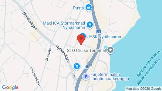 Lägenheter att hyra i Nynäshamn - kort over placeringen