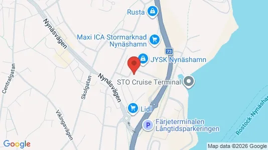 Lägenheter att hyra i Nynäshamn - kort over placeringen